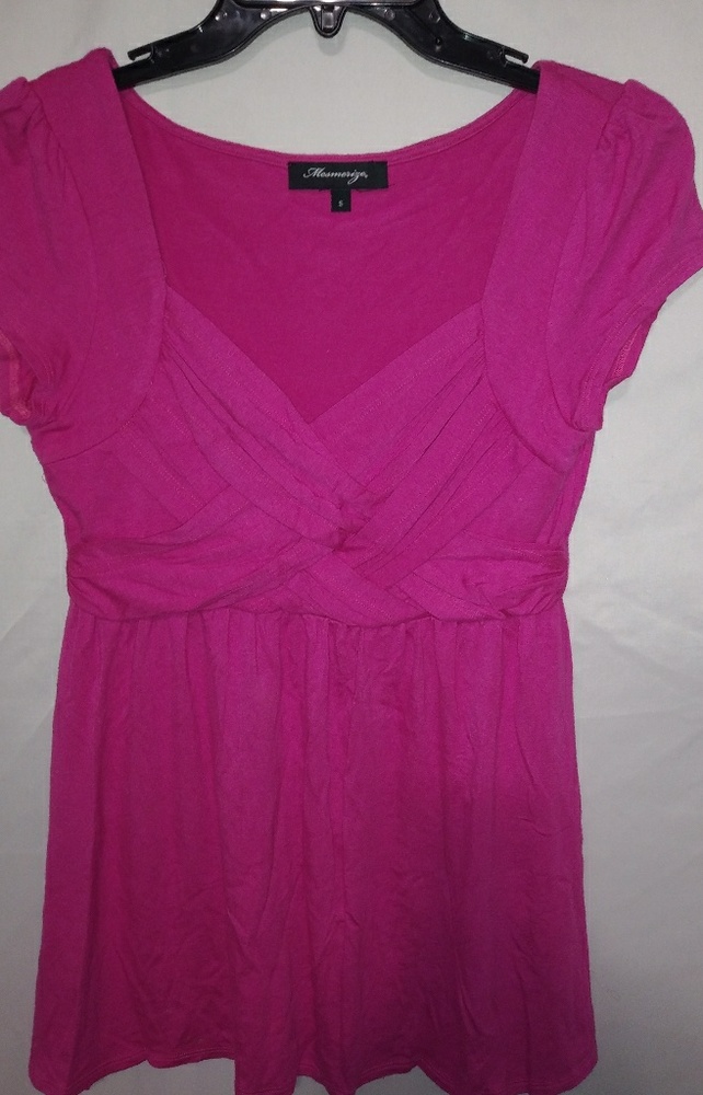 Mesmerize S Fushia Braided Front Top